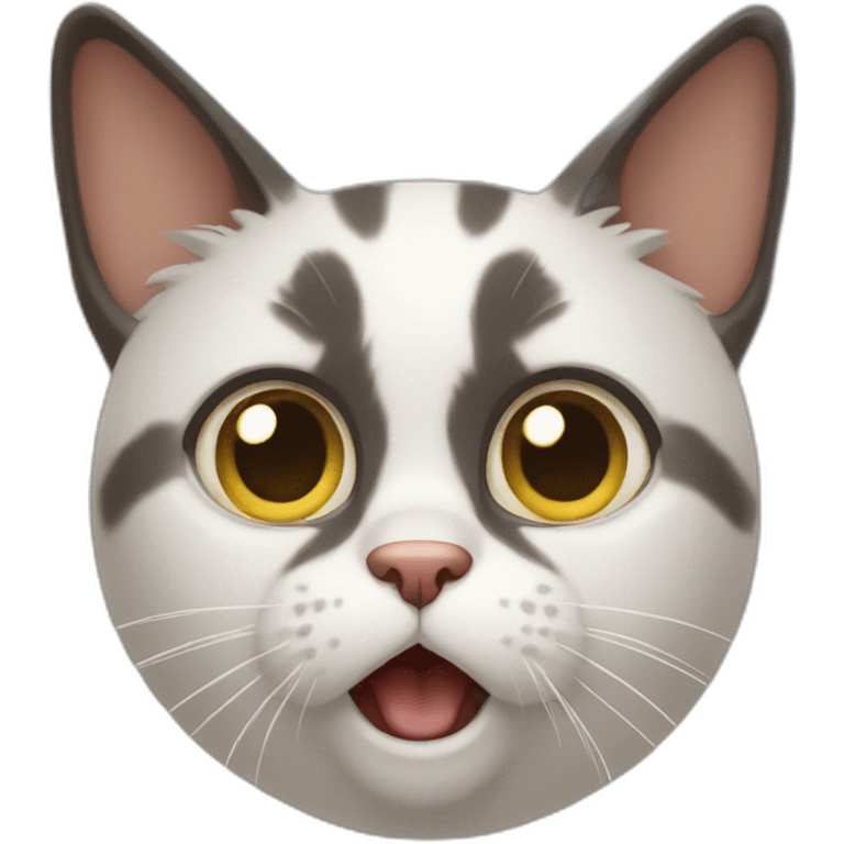 Shocked cat emoji