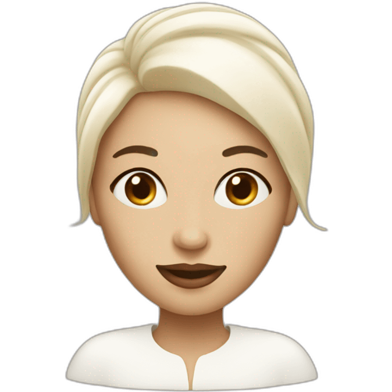 women with cream for face emoji