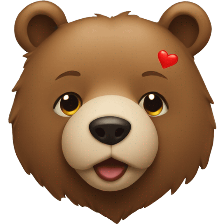 Bear with heart love  emoji