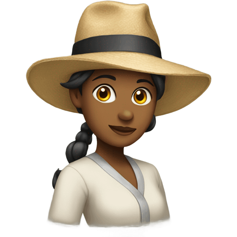 Amaya wearing a hat emoji