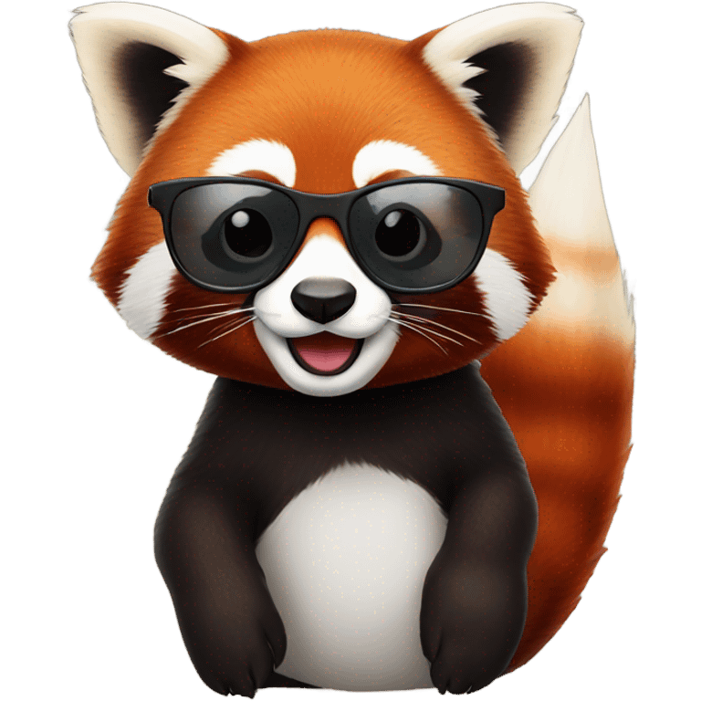 Red panda with sunglasses  emoji