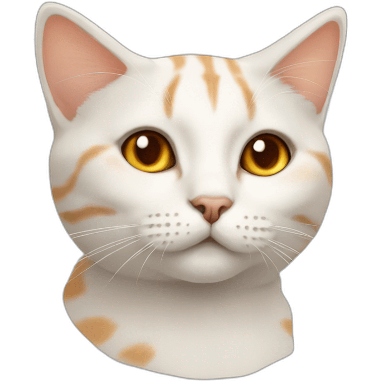 White cream with large orange markings British short hair cat emoji