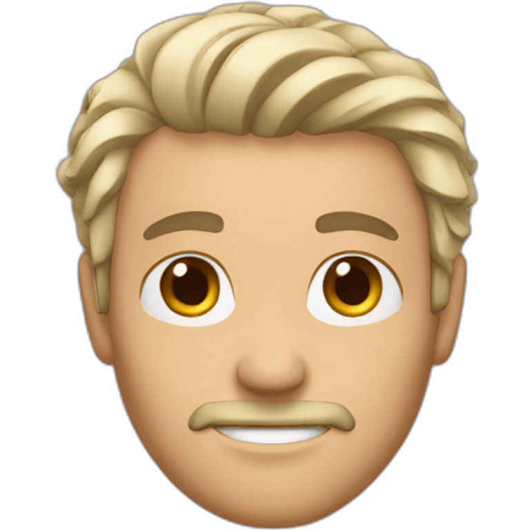 White male curtain hairstyle emoji