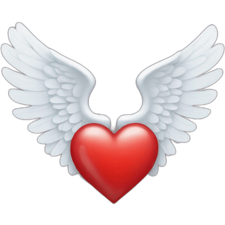 Red heart with angel wings emoji