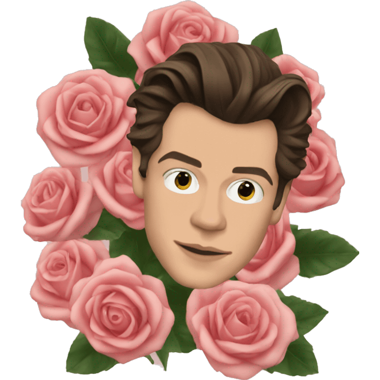 Harry Styles with roses emoji