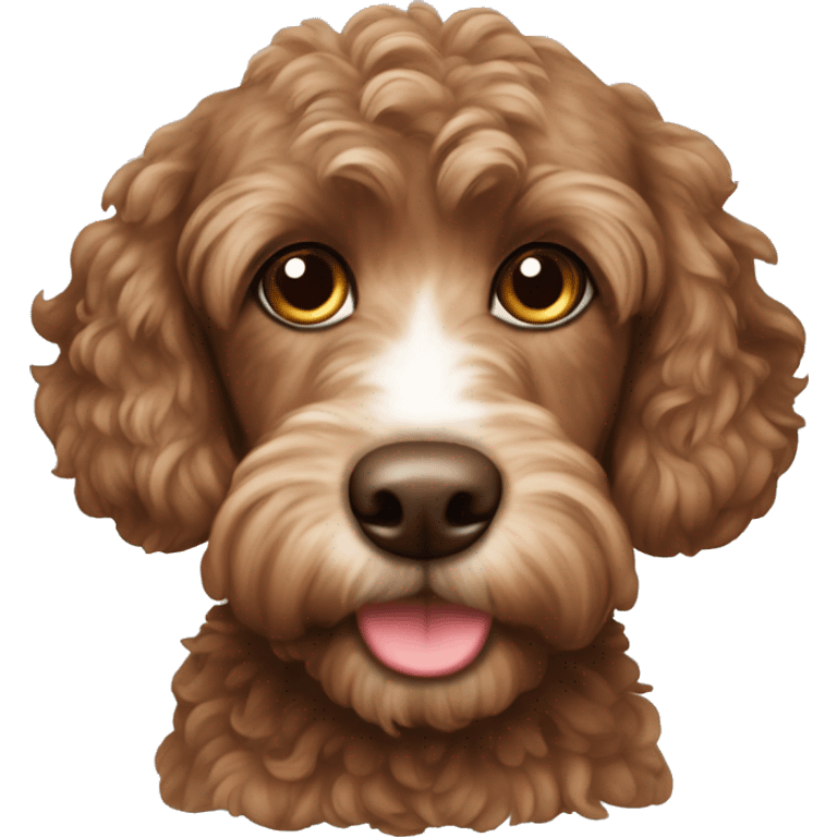 Brown cockapoo  emoji