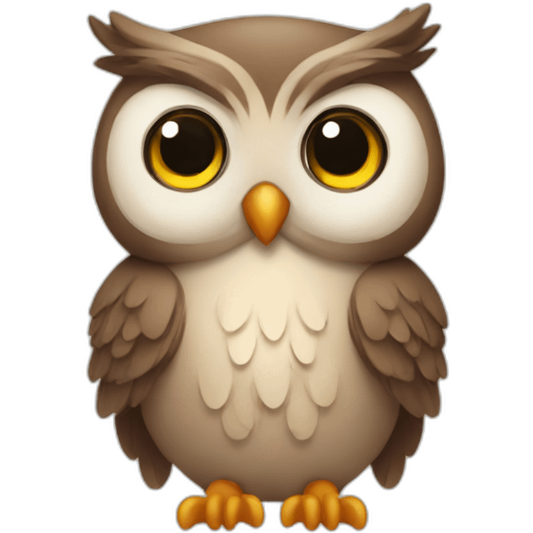 Cute owl emoji