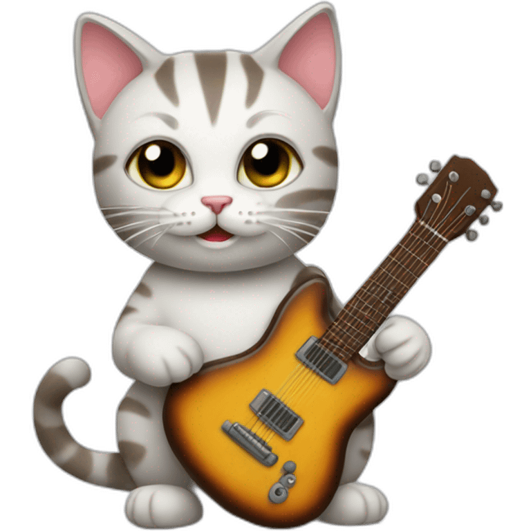 Cat with gitar emoji