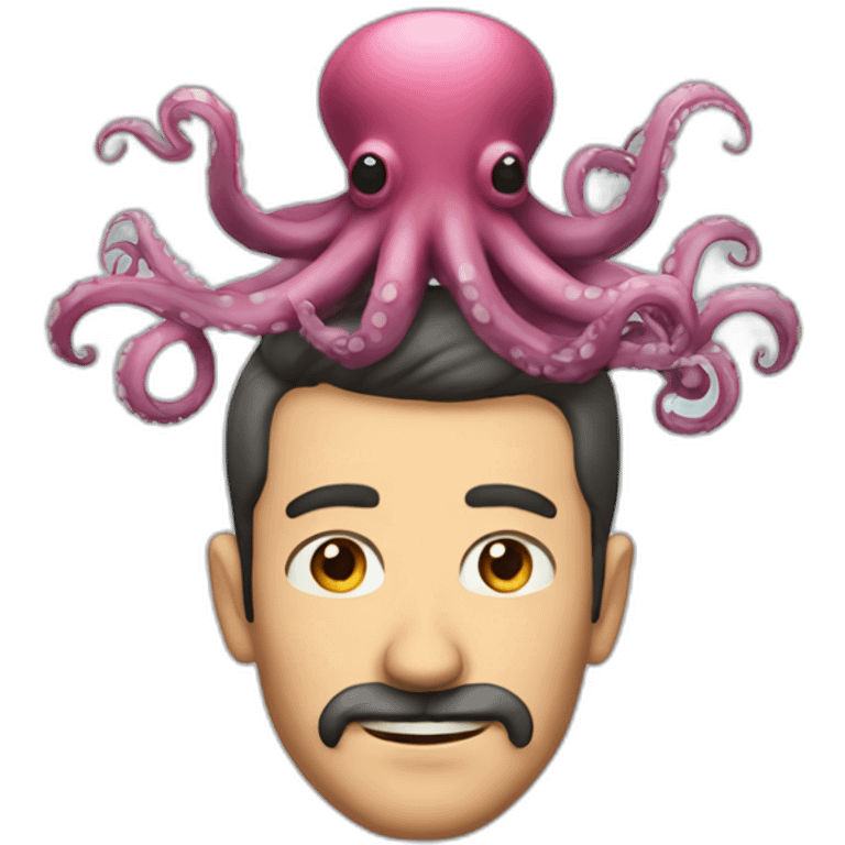 A man with a head of octopus emoji