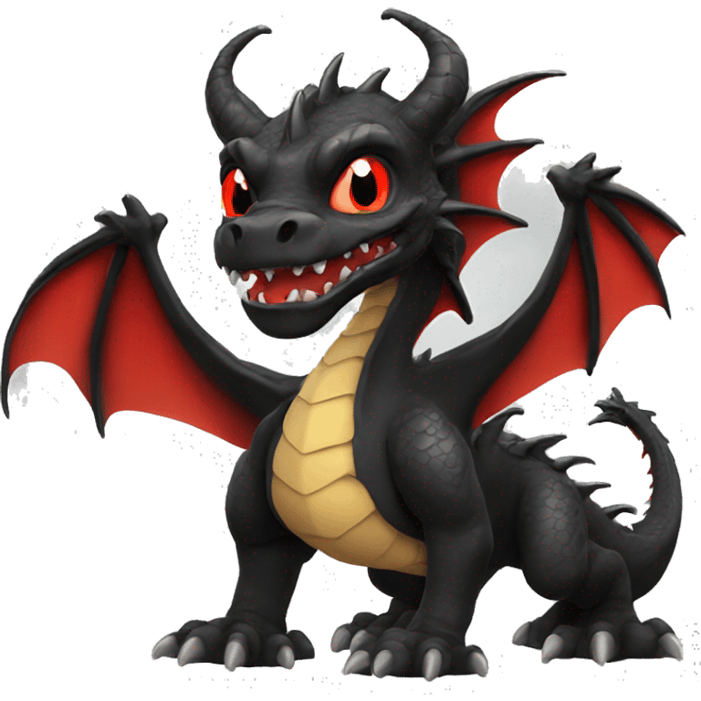 red eyed black dragon giant  emoji