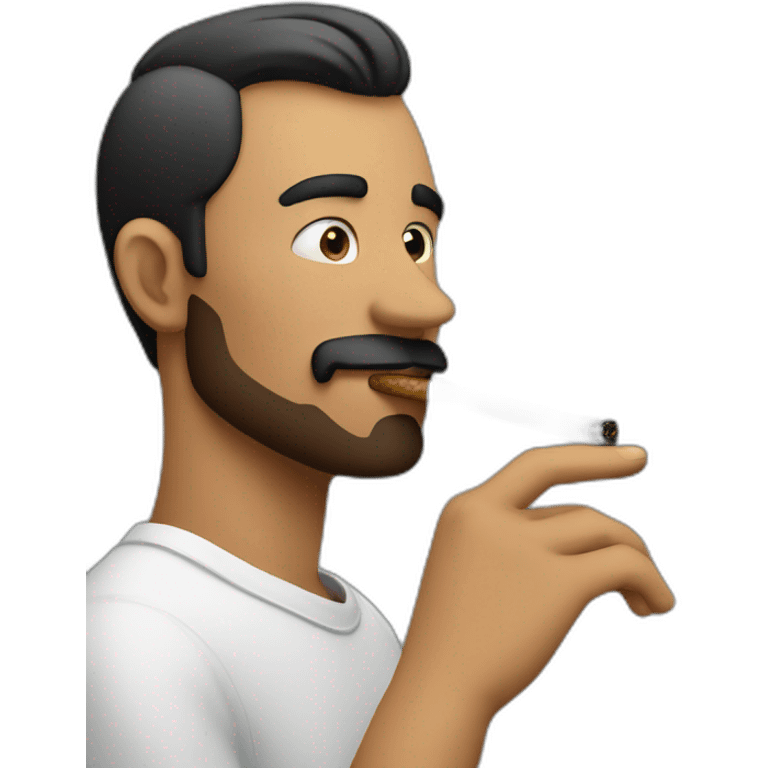 Men smoking join emoji