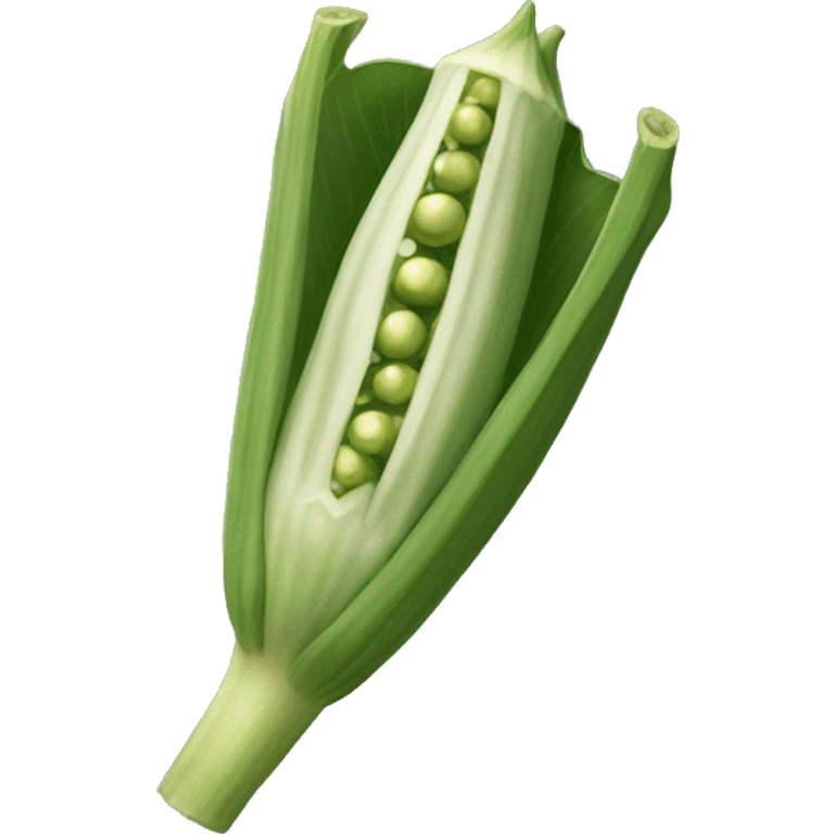 okra a single okra in a drawing format emoji emoji