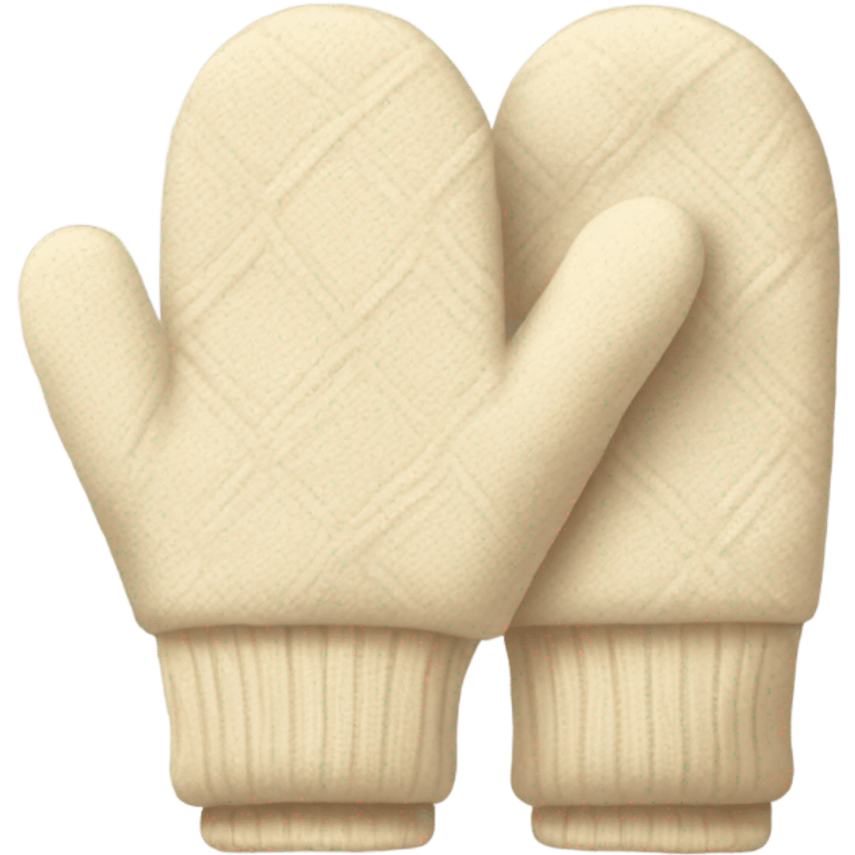 cream colored mittens emoji