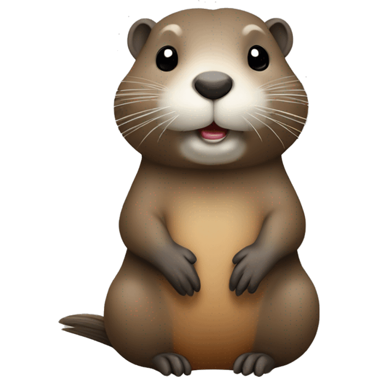 Cute Nutria animal emoji