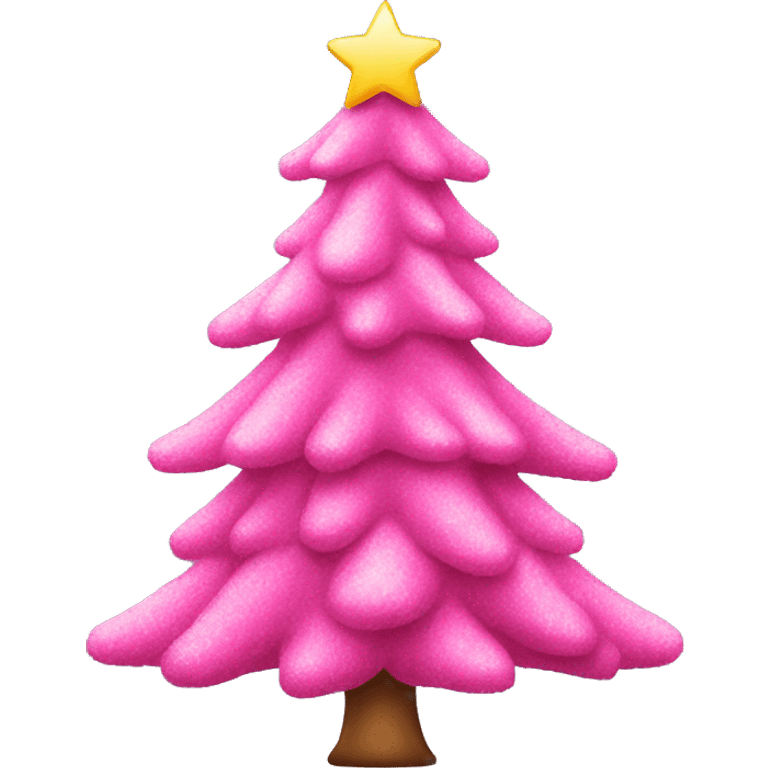 Pink Christmas tree emoji