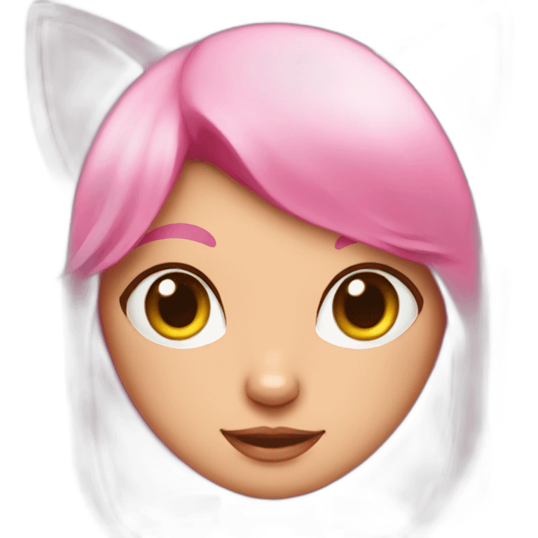 cat girl with pink ears emoji