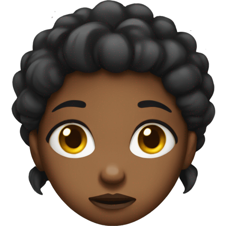 annoyed black girl stop hand emoji