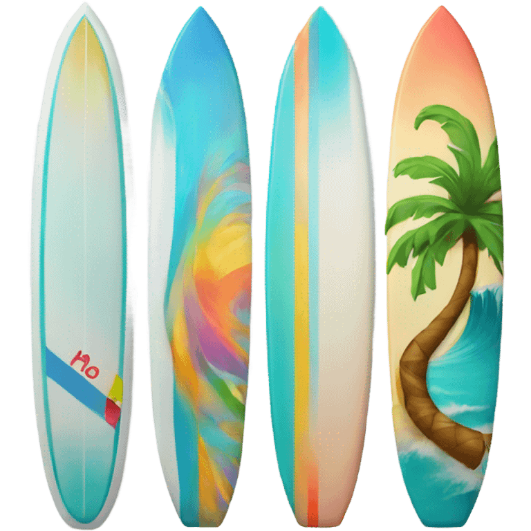 Surf board colorful beachy emoji