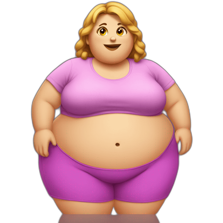 obese-woman-big-belly emoji