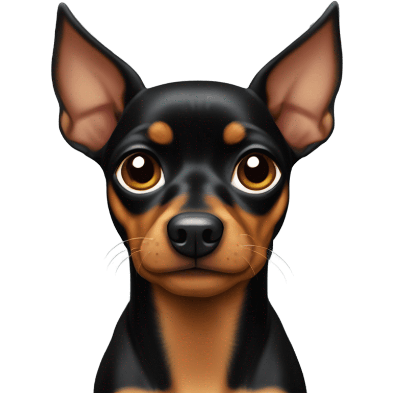 Fat black & tan min pin emoji