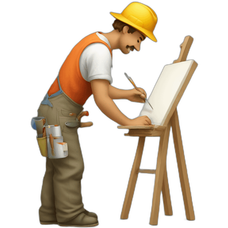 a painter while is painting  emoji