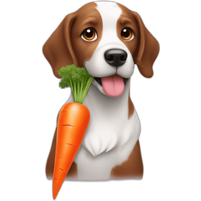 dog with carrot emoji