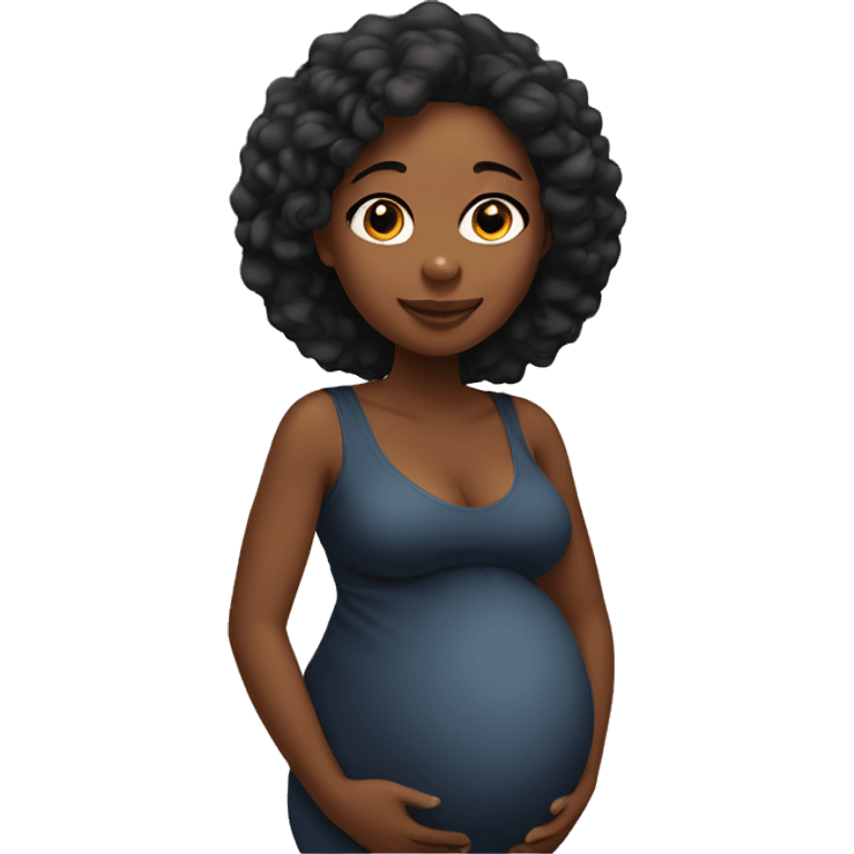 Pretty pregnant black women emoji