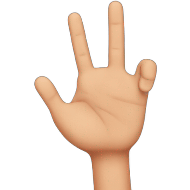 3 fingers emoji