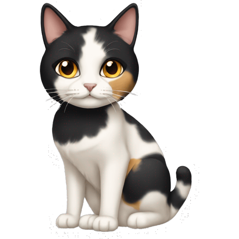 calico cream cat with black calico cat emoji