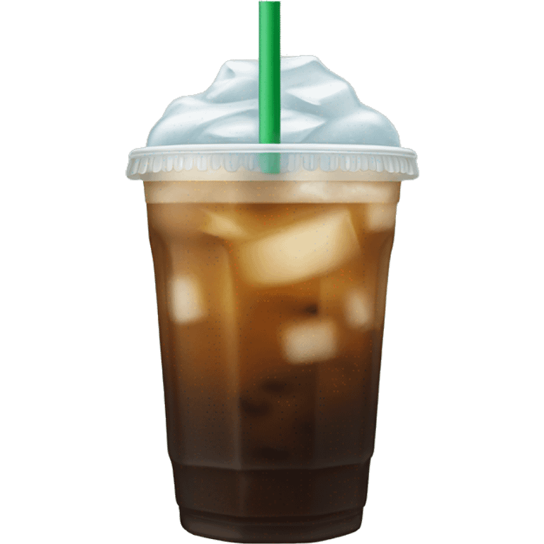 iced americano with green straw emoji