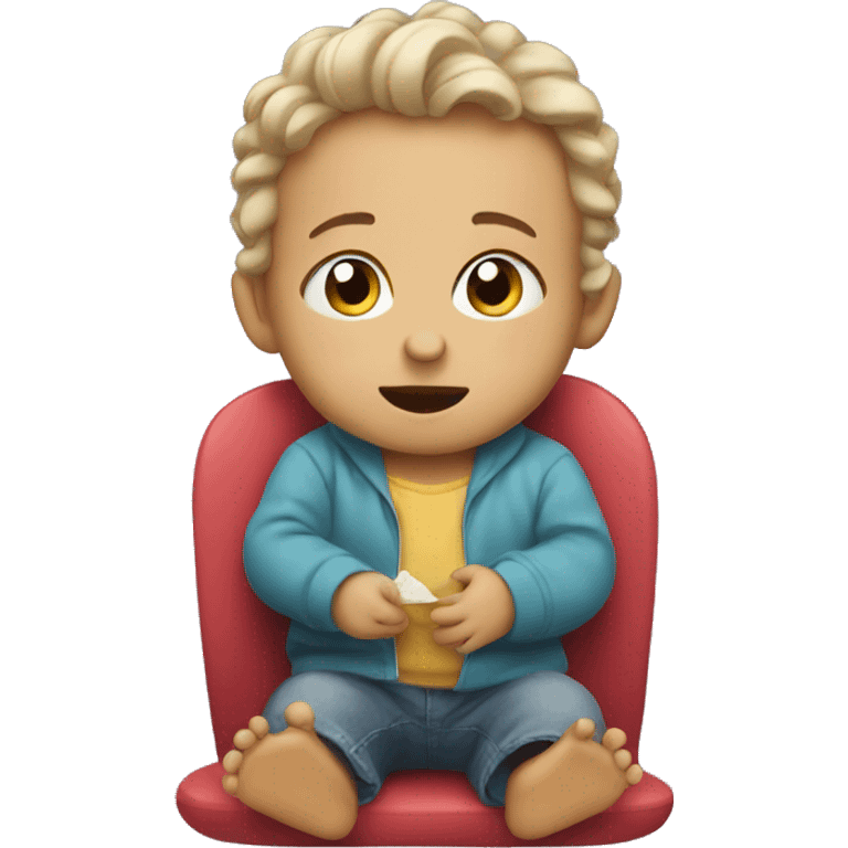 Baby watching a movie emoji