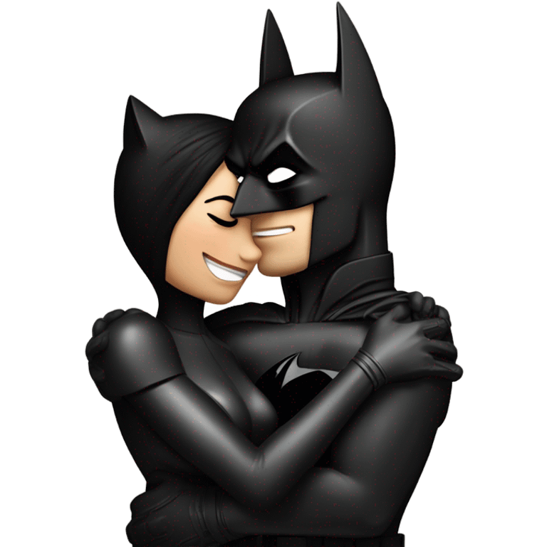 Batman hugs catwoman emoji