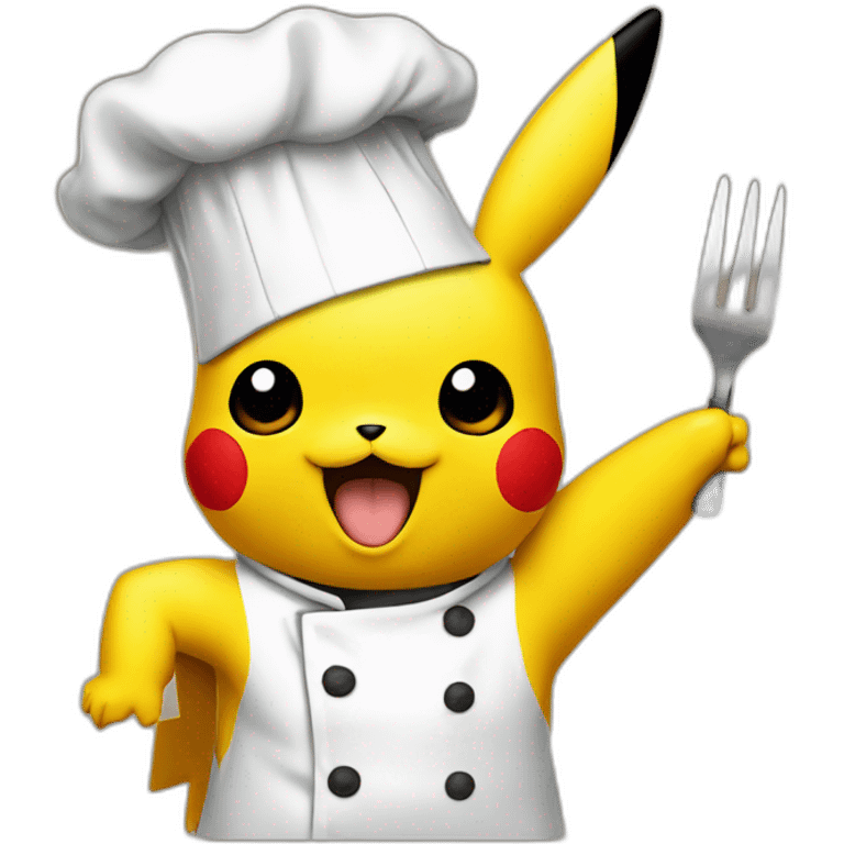 Pikachu cooking emoji