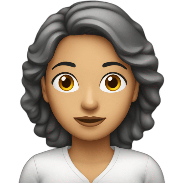 Mujer latina agotada emoji