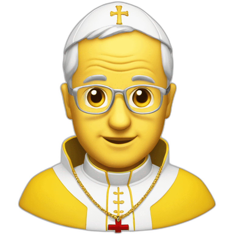 yellow pope John Paul 2 emoji