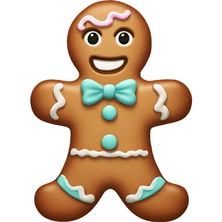 Pastel gingerbread man emoji