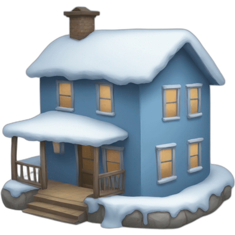 winter house emoji