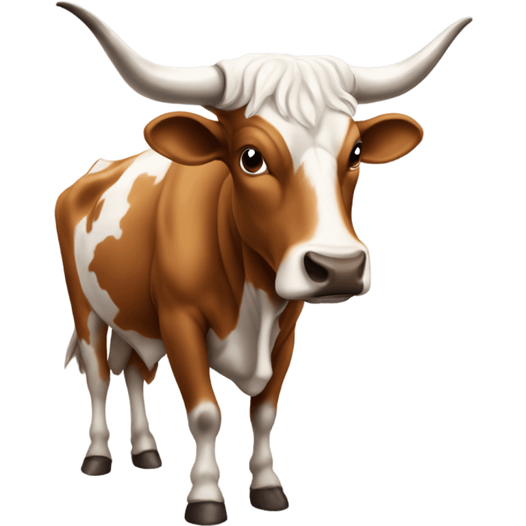 longhorn bull as a school student emoji