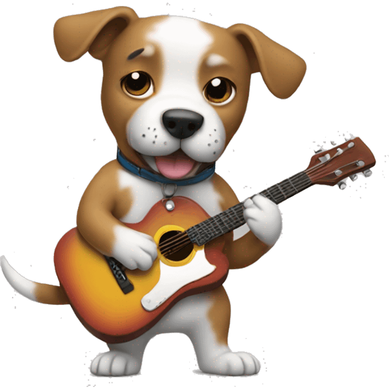 dog playing guitar emoji