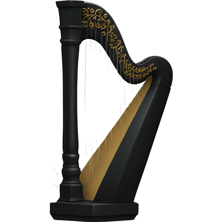 Black harp emoji