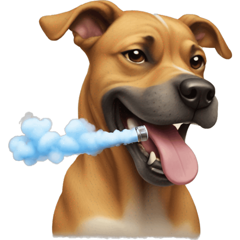 Dog vaping emoji