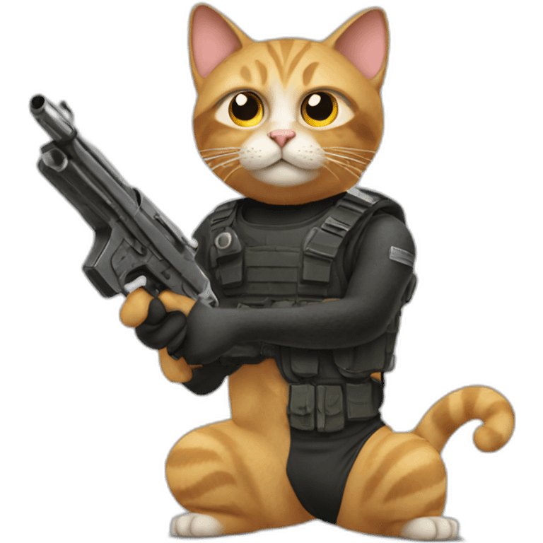 cat with a gun emoji