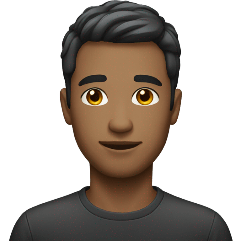 Homme, short hair , black emoji