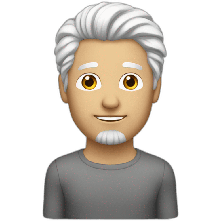 uomo bianco con capelli castani emoji