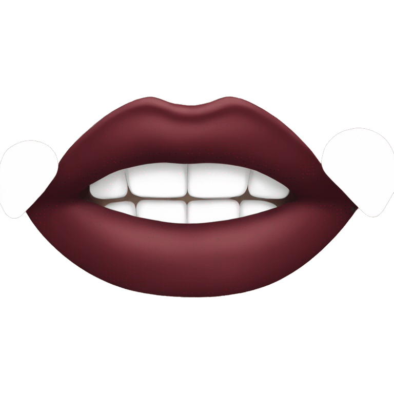 dark red lipstick emoji