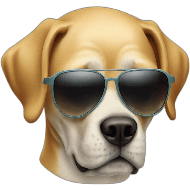 a skull with sunglasses en a dog emoji