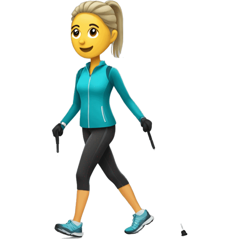 women Nordic Walking  emoji