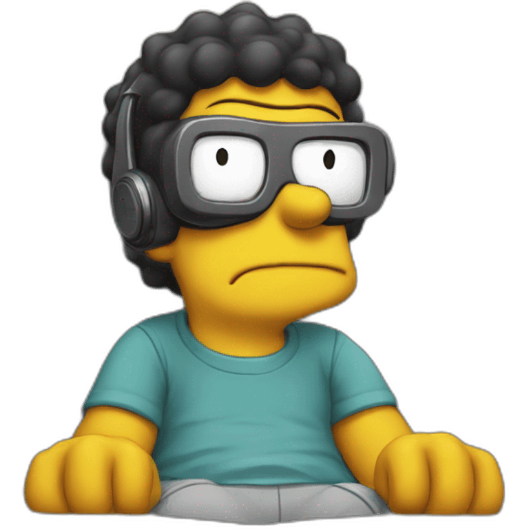 gamer simpson emoji