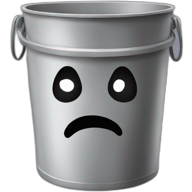 Sad wastebucket  emoji