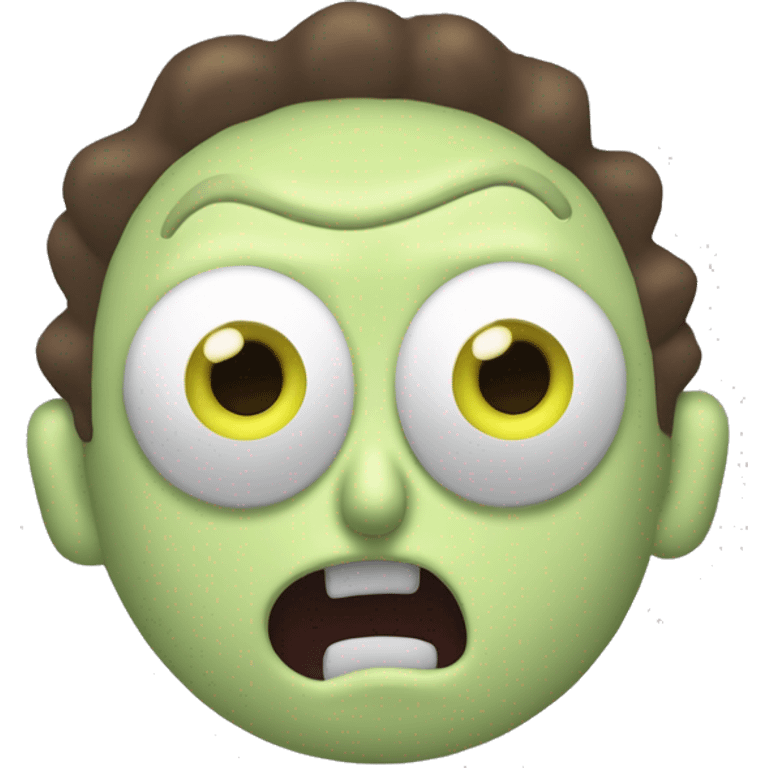 Rick et Morty horrifiés avec les yeux exorbités  emoji